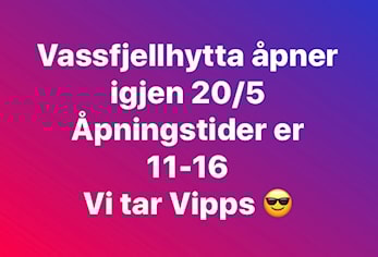 Vassfjellhytta åpner for sesongen